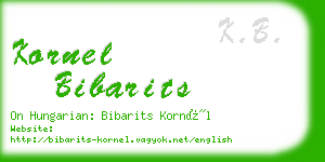 kornel bibarits business card